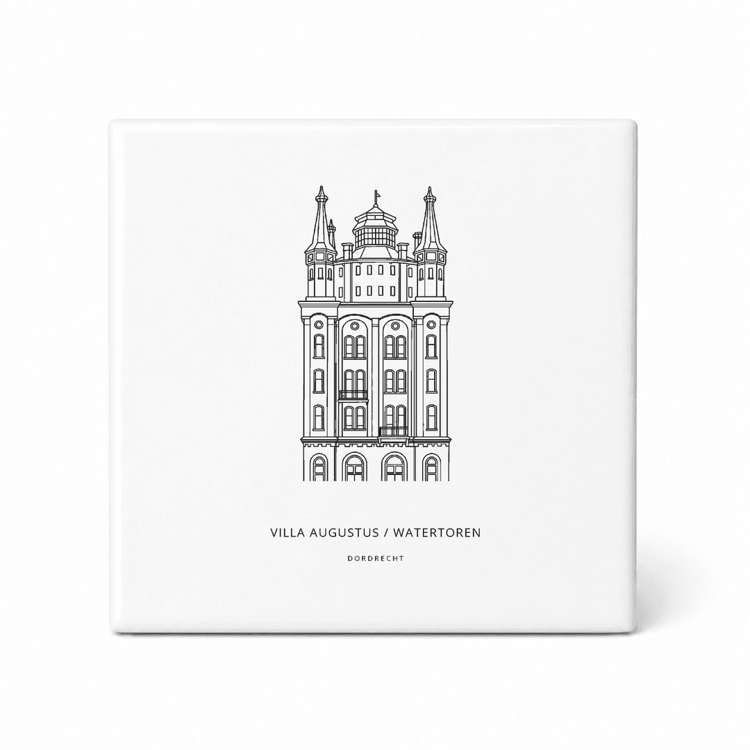 Villa Augustus / Watertoren tegeltje – Dordrecht