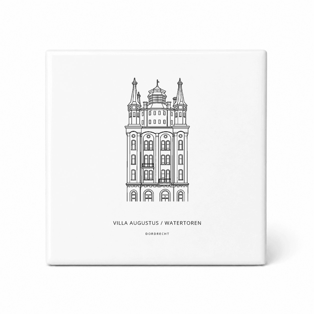 Villa Augustus / Watertoren tegeltje – Dordrecht