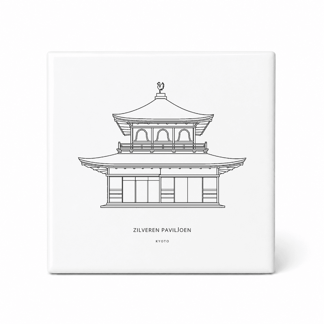 Zilveren Paviljoen tegeltje – Kyoto