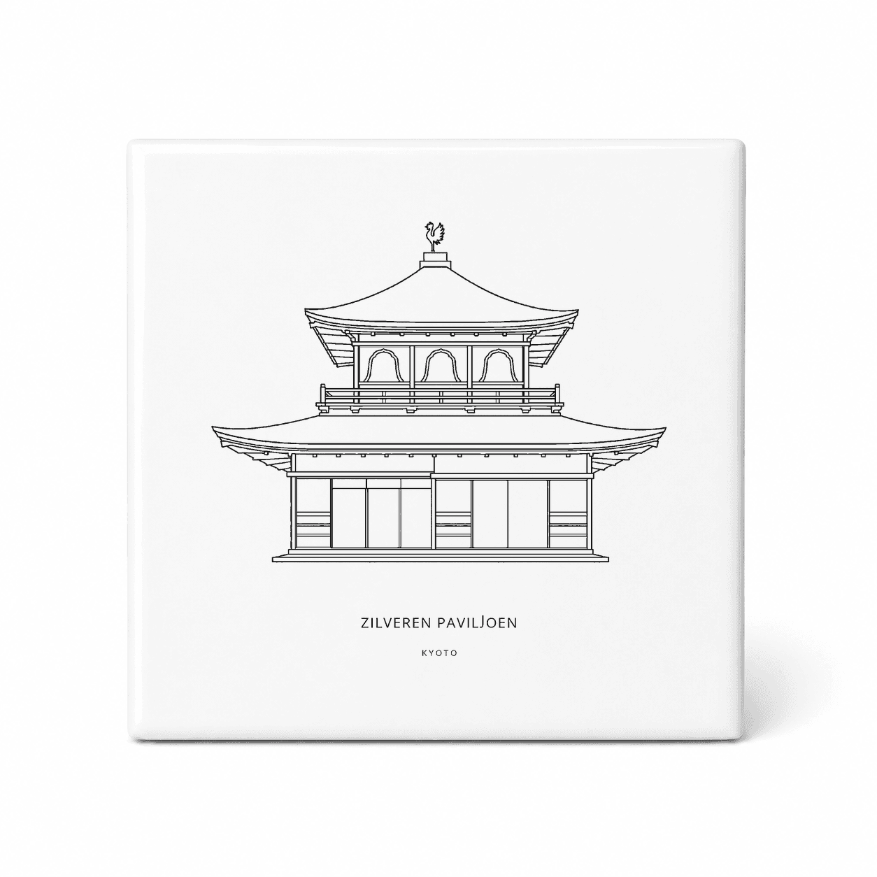 Zilveren Paviljoen tegeltje – Kyoto