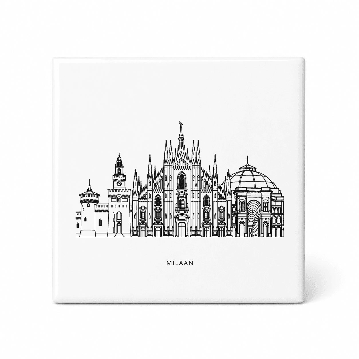 Milaan stadsbeeld tegeltje