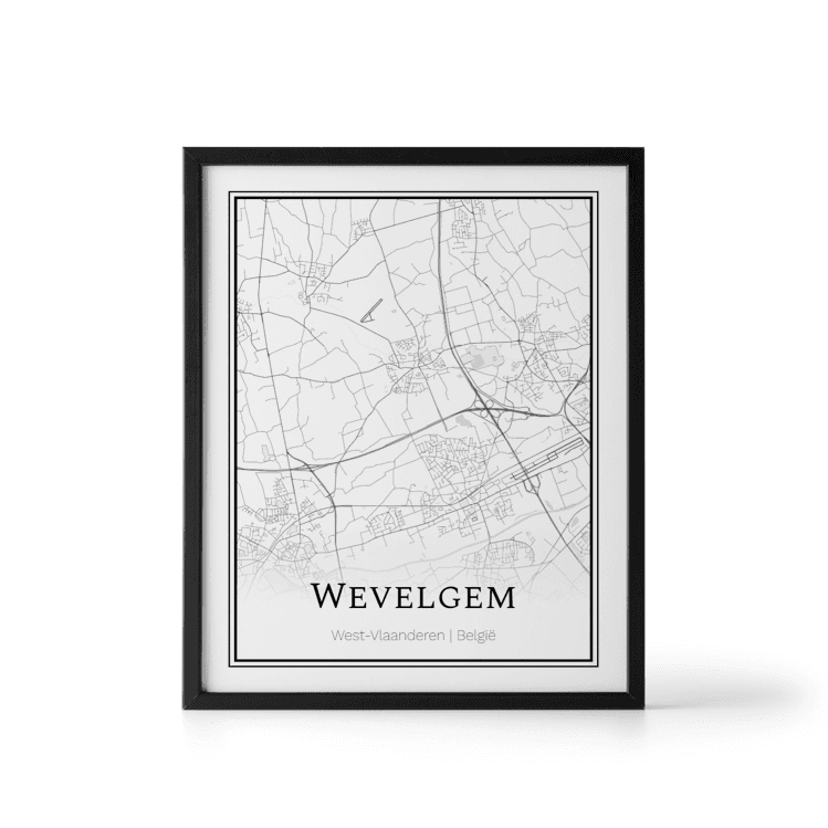 Plattegrond Wevelgem poster