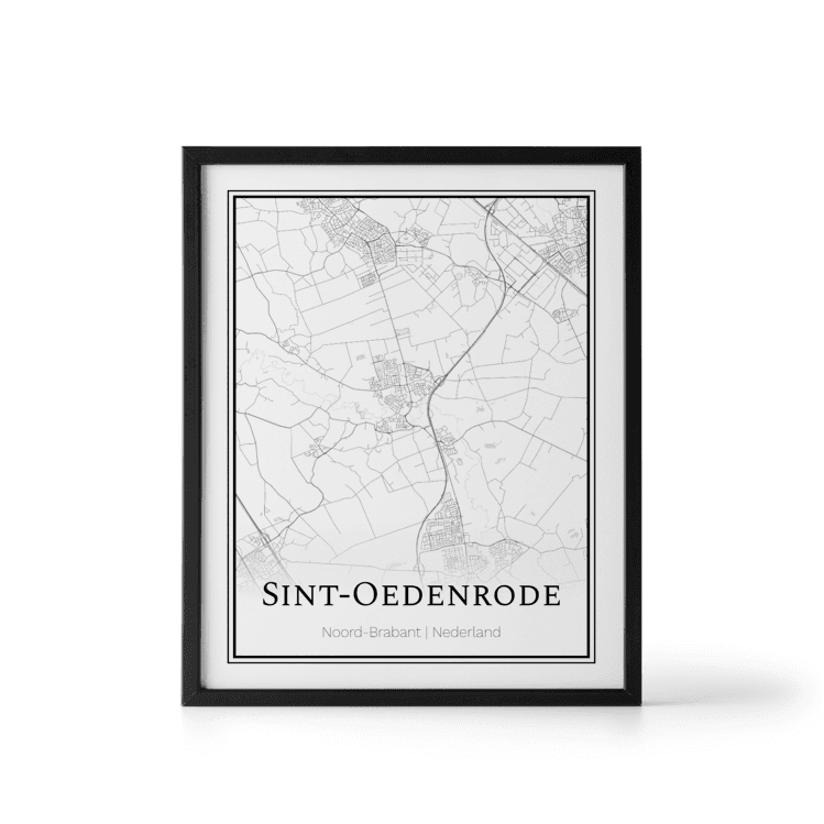 Plattegrond Sint-Oedenrode poster