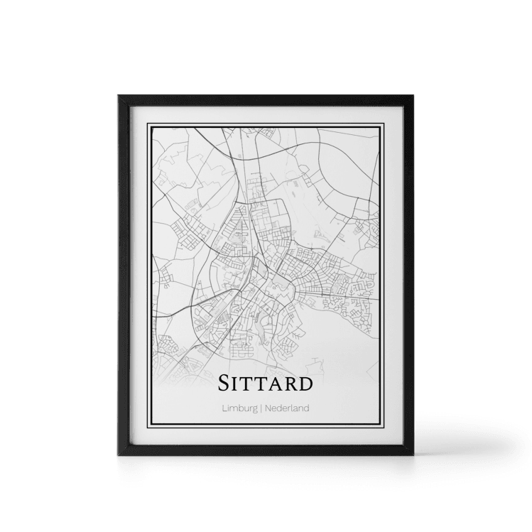 Plattegrond Sittard poster
