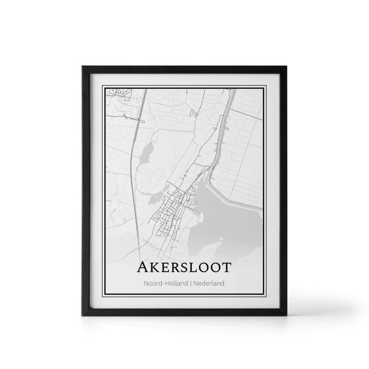 Plattegrond Akersloot poster