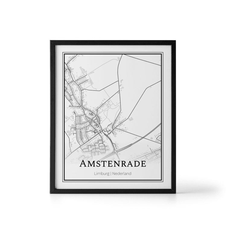 Plattegrond Amstenrade poster