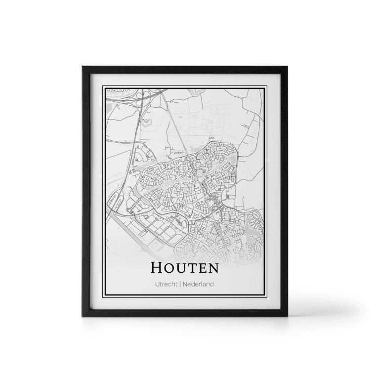 Plattegrond Houten poster