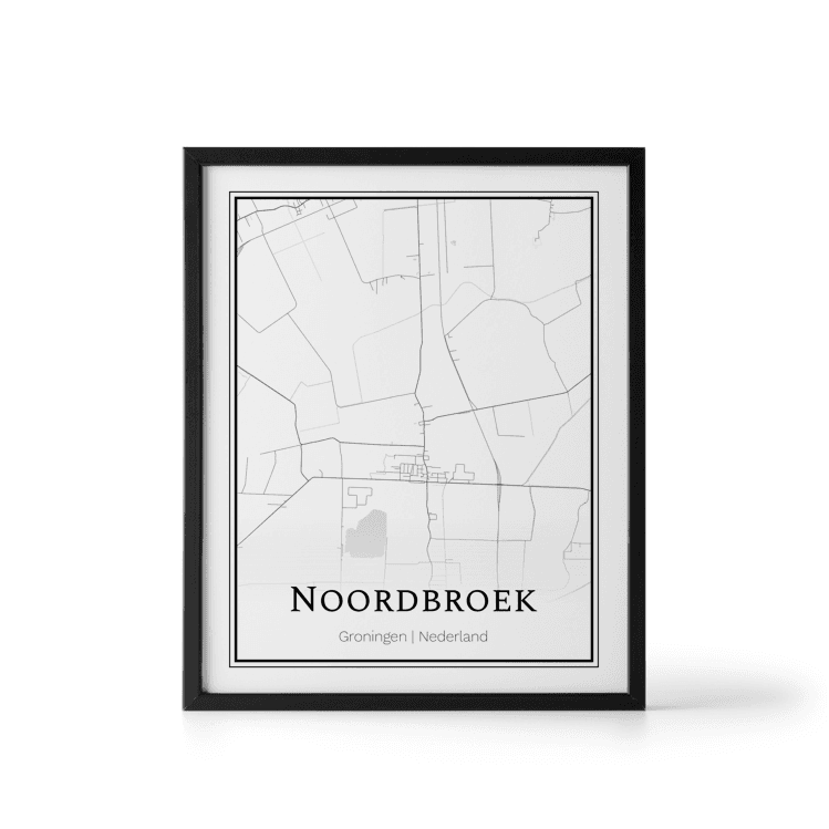 Plattegrond Noordbroek poster