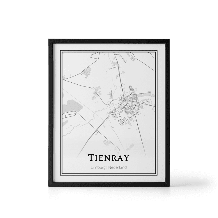 Plattegrond Tienray poster