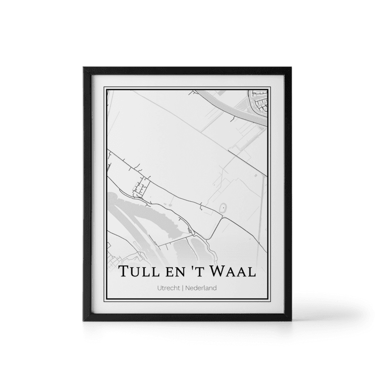 Plattegrond Tull en 't Waal poster