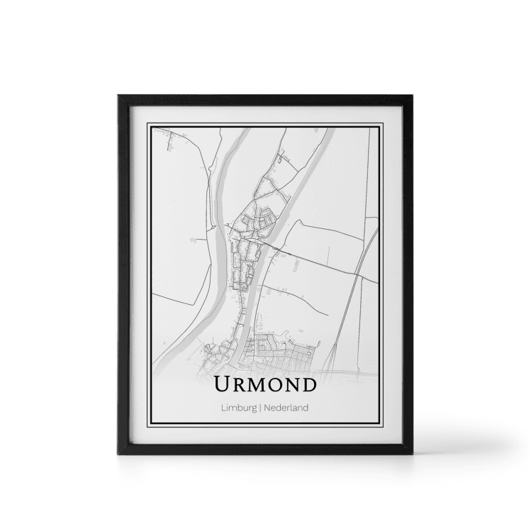 Plattegrond Urmond poster