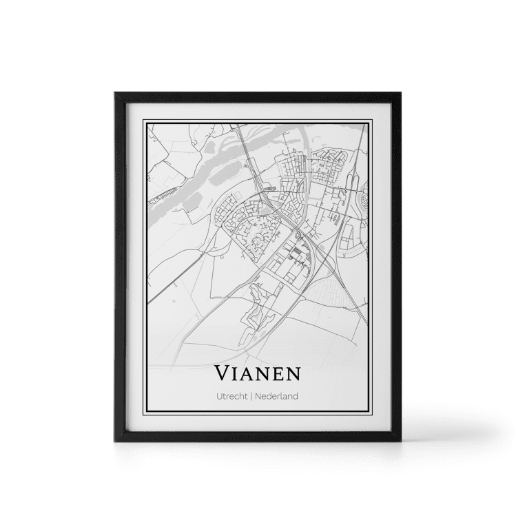 Plattegrond Vianen poster