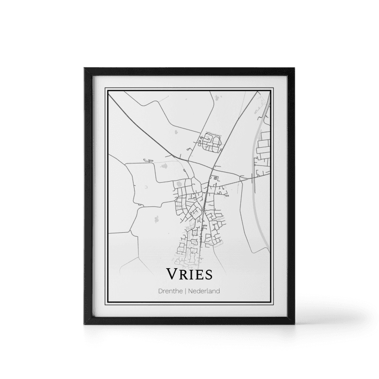 Plattegrond Vries poster
