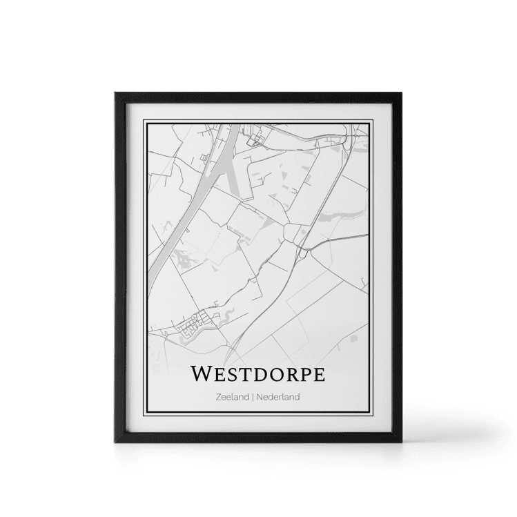 Plattegrond Westdorpe poster