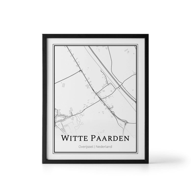 Plattegrond Witte Paarden poster