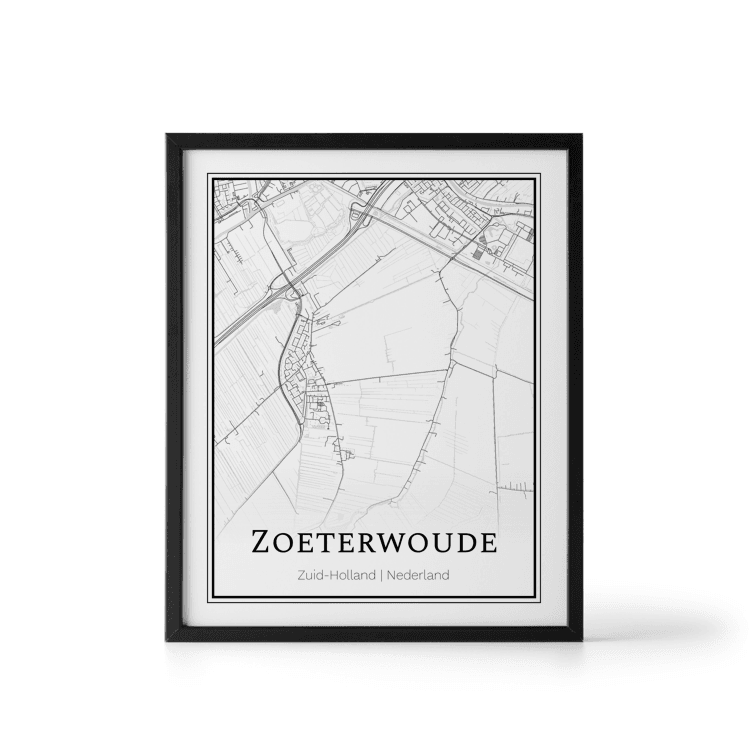 Plattegrond Zoeterwoude poster