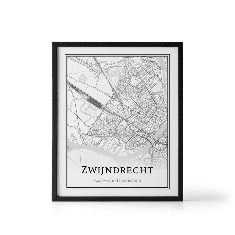Plattegrond Zwijndrecht poster