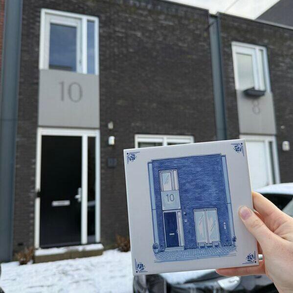 Gepersonaliseerd Delfts blauw tegeltje 6