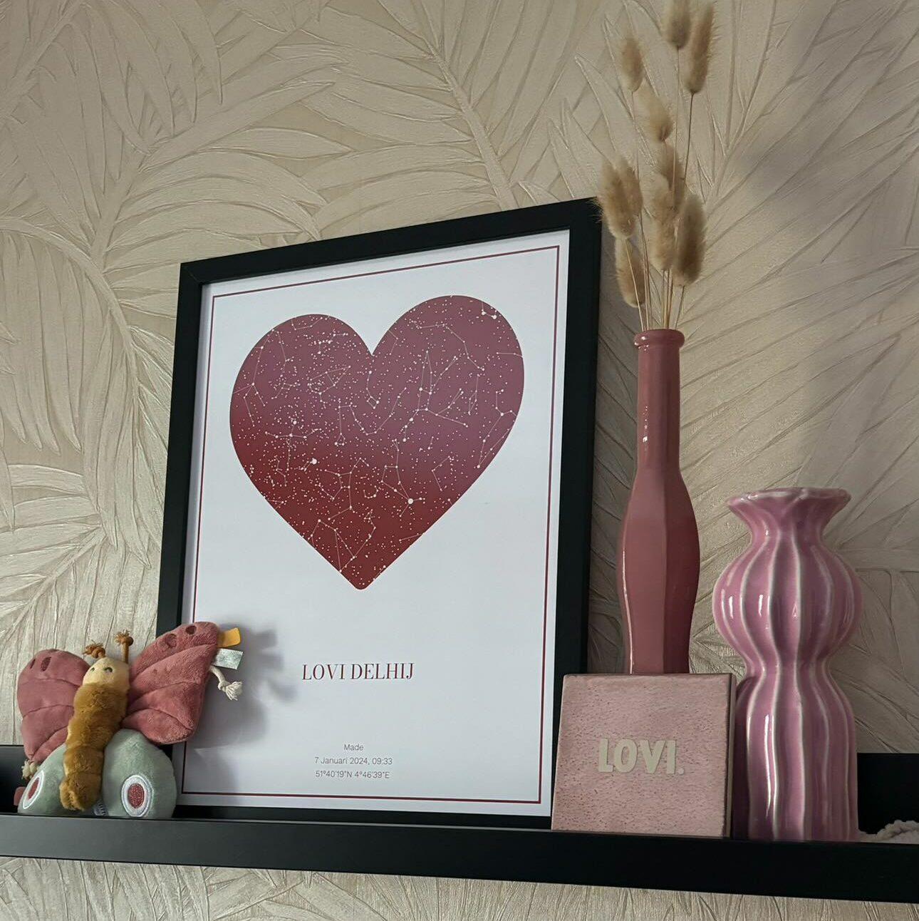 Sterrenposter met hart