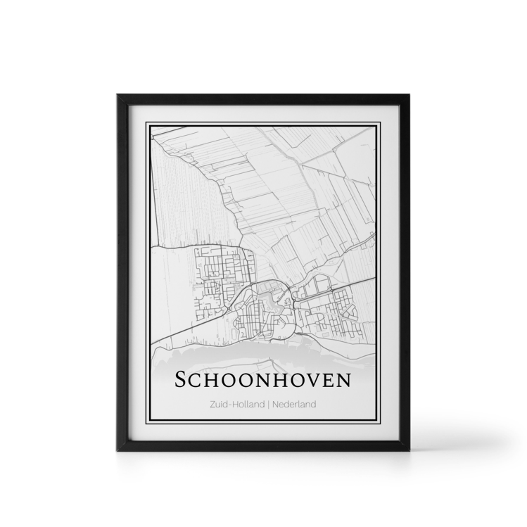 Plattegrond Schoonhoven poster - Where It Happened